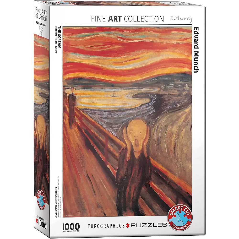 meinspielzeug - Eurographics Puzzle Edvard Munch - Der Schrei 1000Teile | Puzzle 1000 Teile