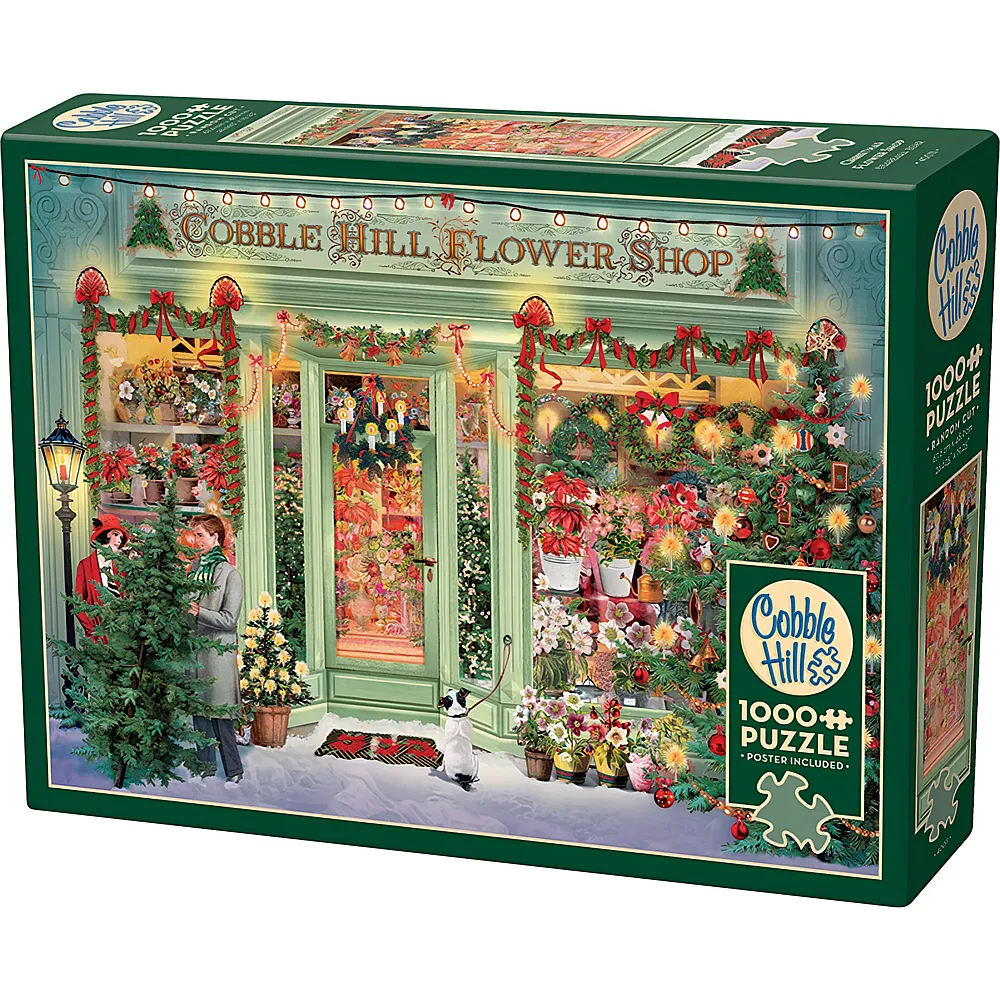 Cobble Hill Puzzle Barbara Behr Christmas Flower Shop - 1000 Teile
