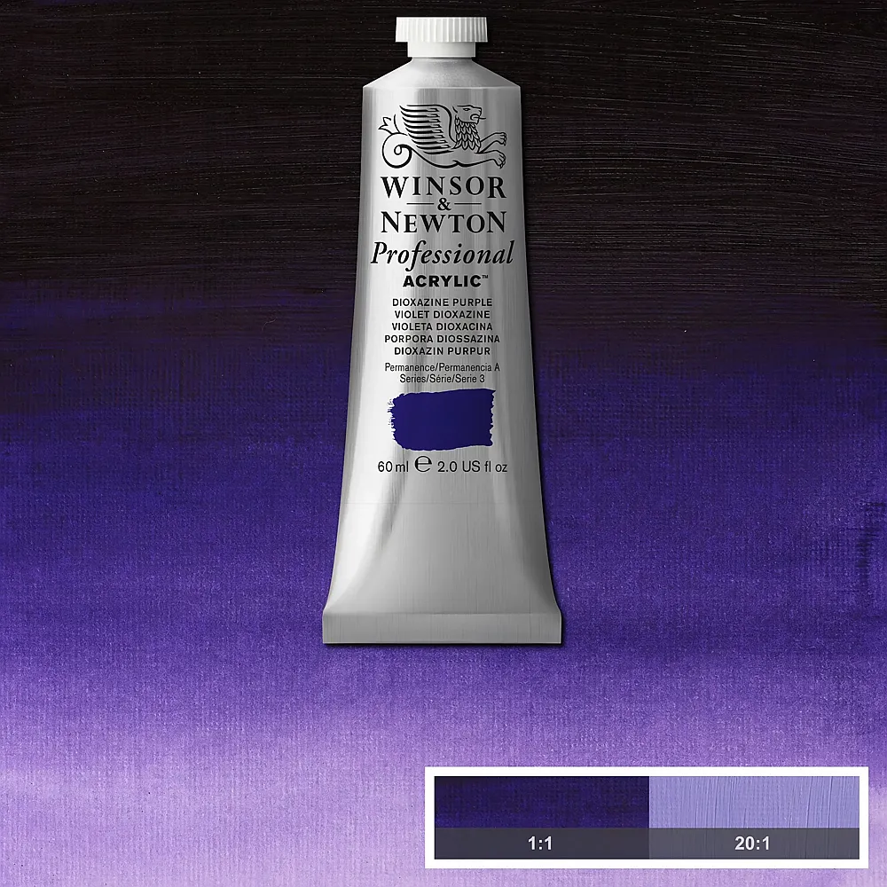 meinspielzeug - Winsor & Newton W&n Prof. Acrylfarbe 60ml Tube Dioxazinpurpur