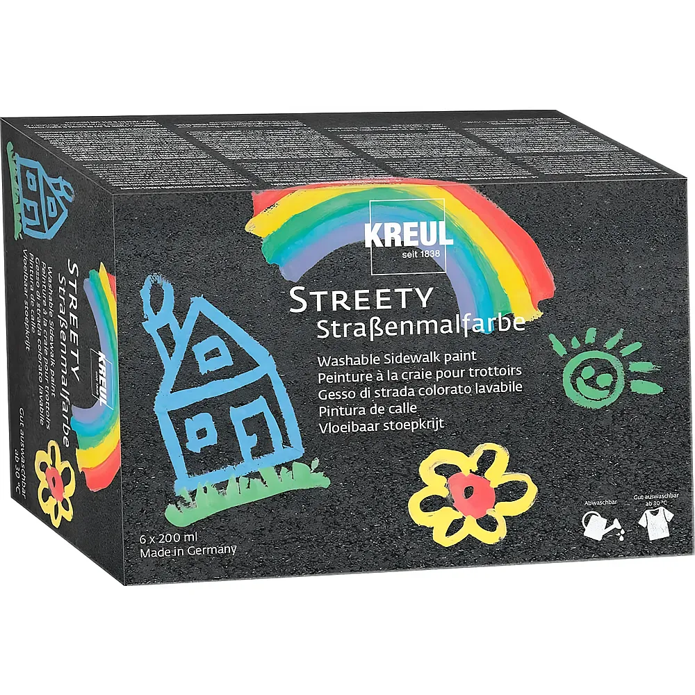 Kreul Streety Strassenmalfarbe Set - 6 x 200 ml
