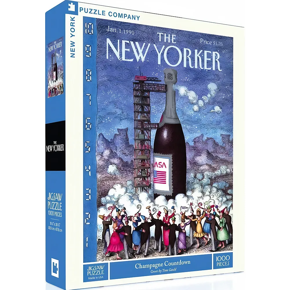 New York Puzzle Company The New Yorker - Champagne Countdown - 1000 Teile
