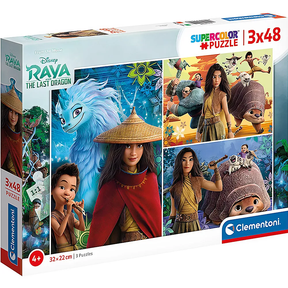 Clementoni Puzzle Supercolor Disney Princess Raya und der letzte Drache - 48 Teile