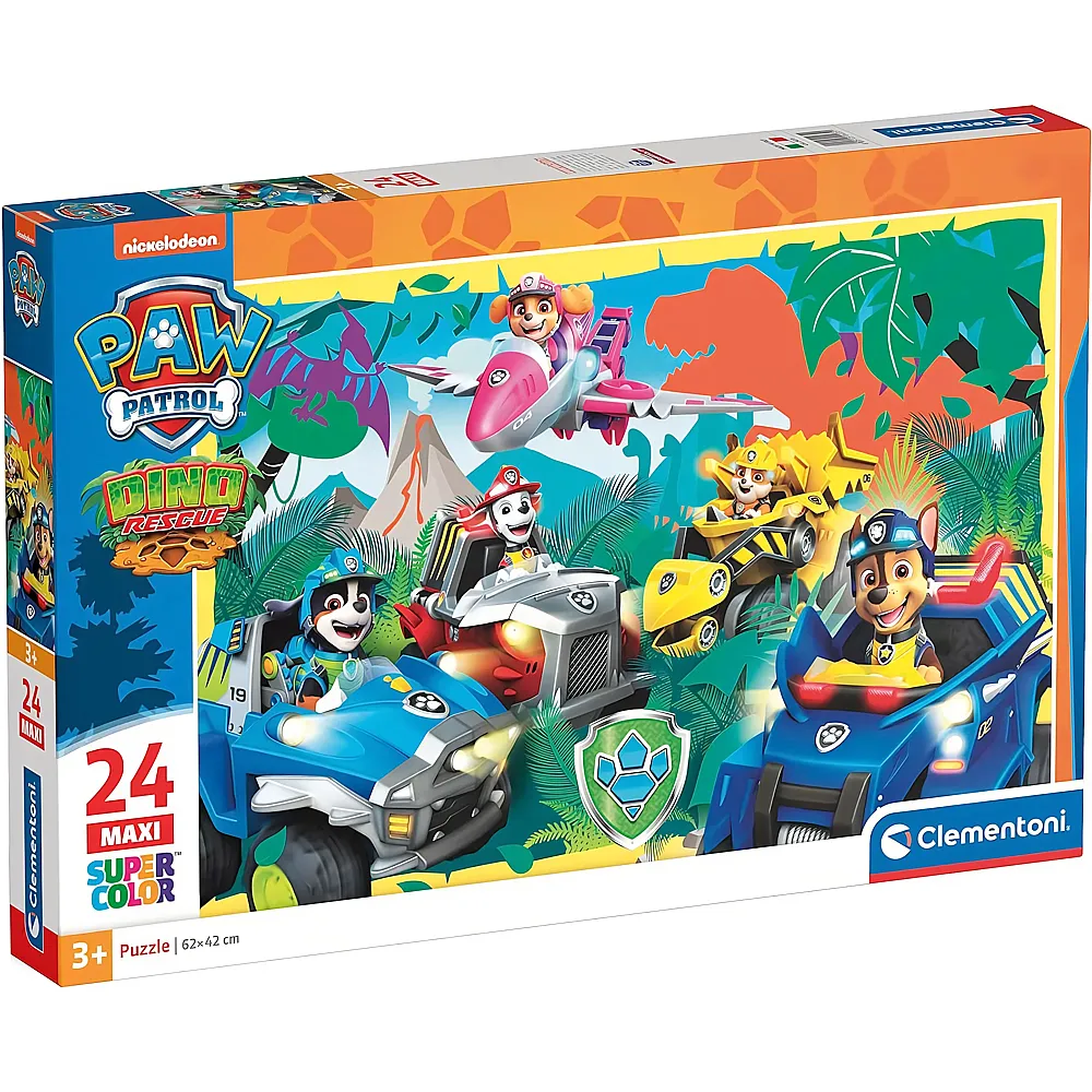 Clementoni Puzzle Supercolor Maxi Paw Patrol Dino Rescue 24XXL