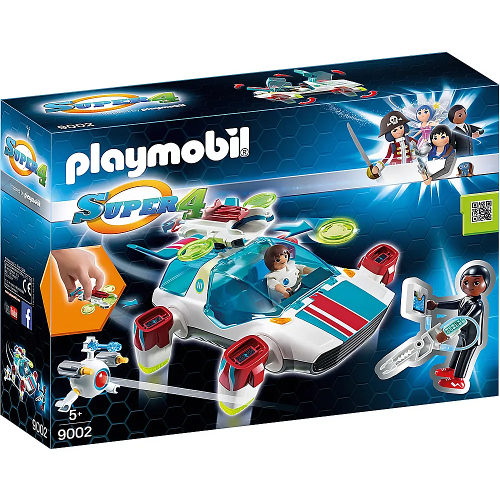 PLAYMOBIL Super4 FulguriX mit Agent Gene 9002