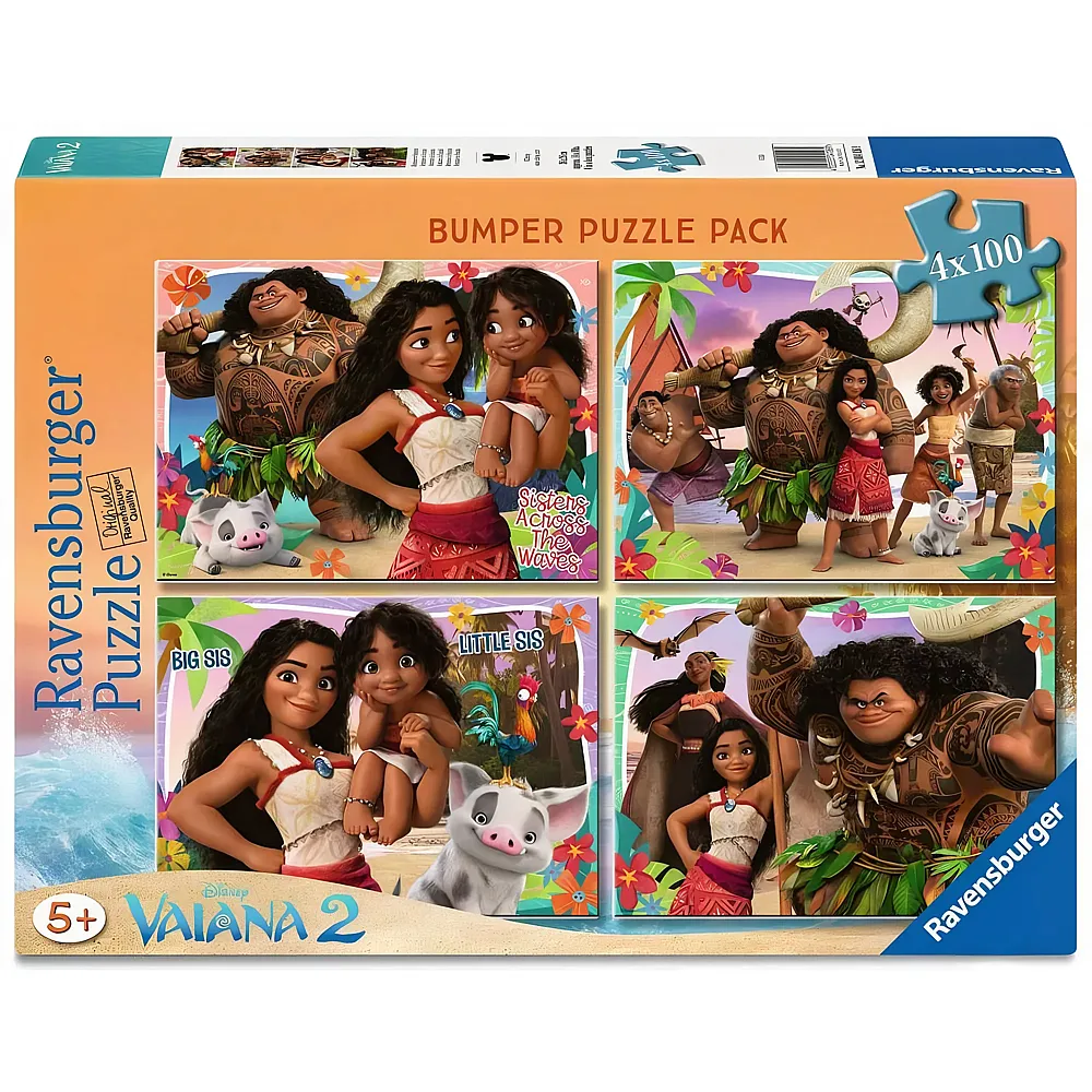 Ravensburger Puzzle Disney Princess 4in1 Vaiana 100Teile