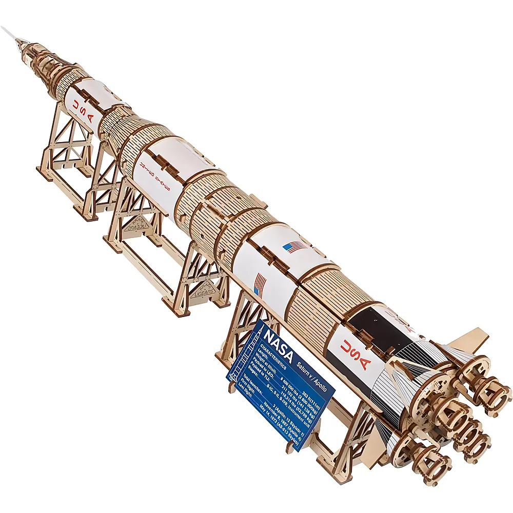 Ugears NASA Saturn V Modellrakete 500Teile