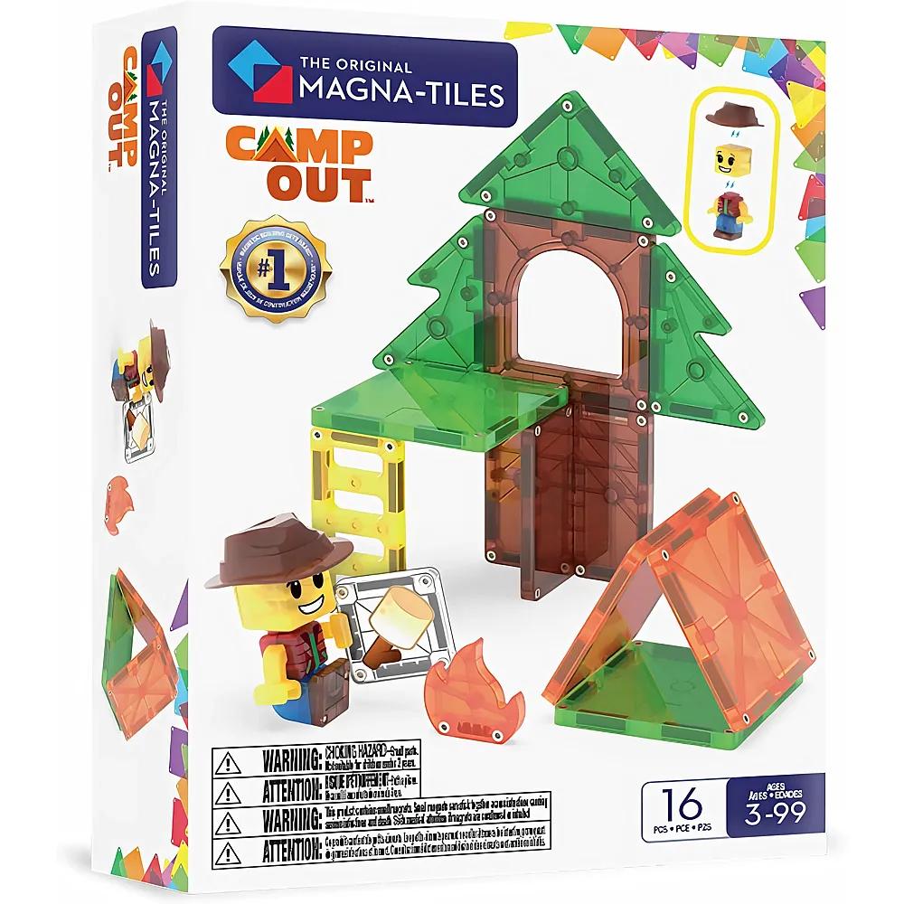 Magna-Tiles Magnetischer Bauspass Camp Out - 16 Teile