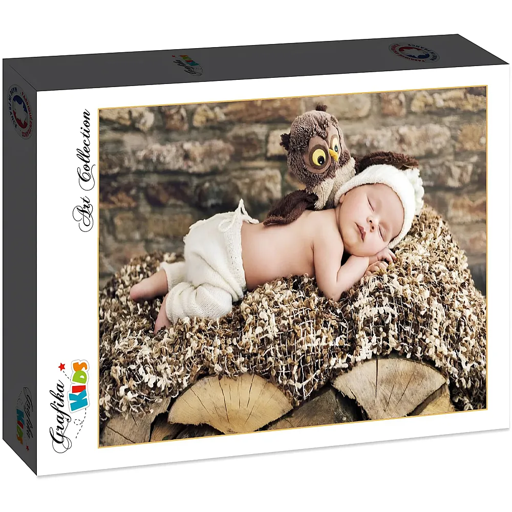 Grafika Puzzle Art Collection Konrad Bak Grafika Kids Baby and Owl - 12 Teile