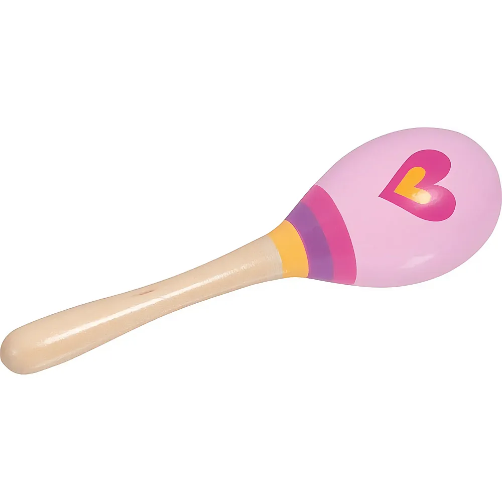 meinspielzeug - Goki Kreativ Maracas Herz Rosa - 20 cm | Schlagzeuge & Rhythmus