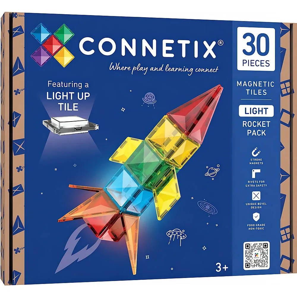 Connetix Leucht Raketen Pack mit Leuchtteilen - 30 Teile