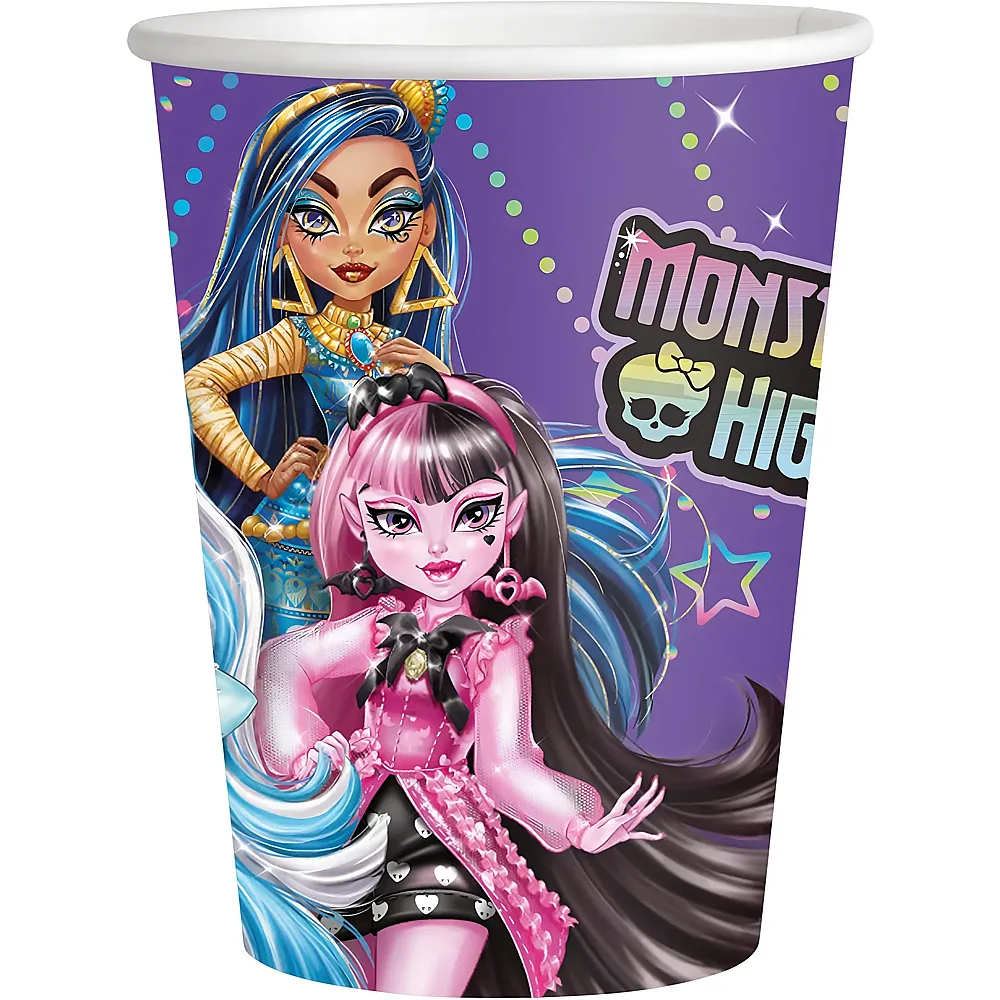 BeenSmile Monster High Pappbecher 250ml - 8 Teile