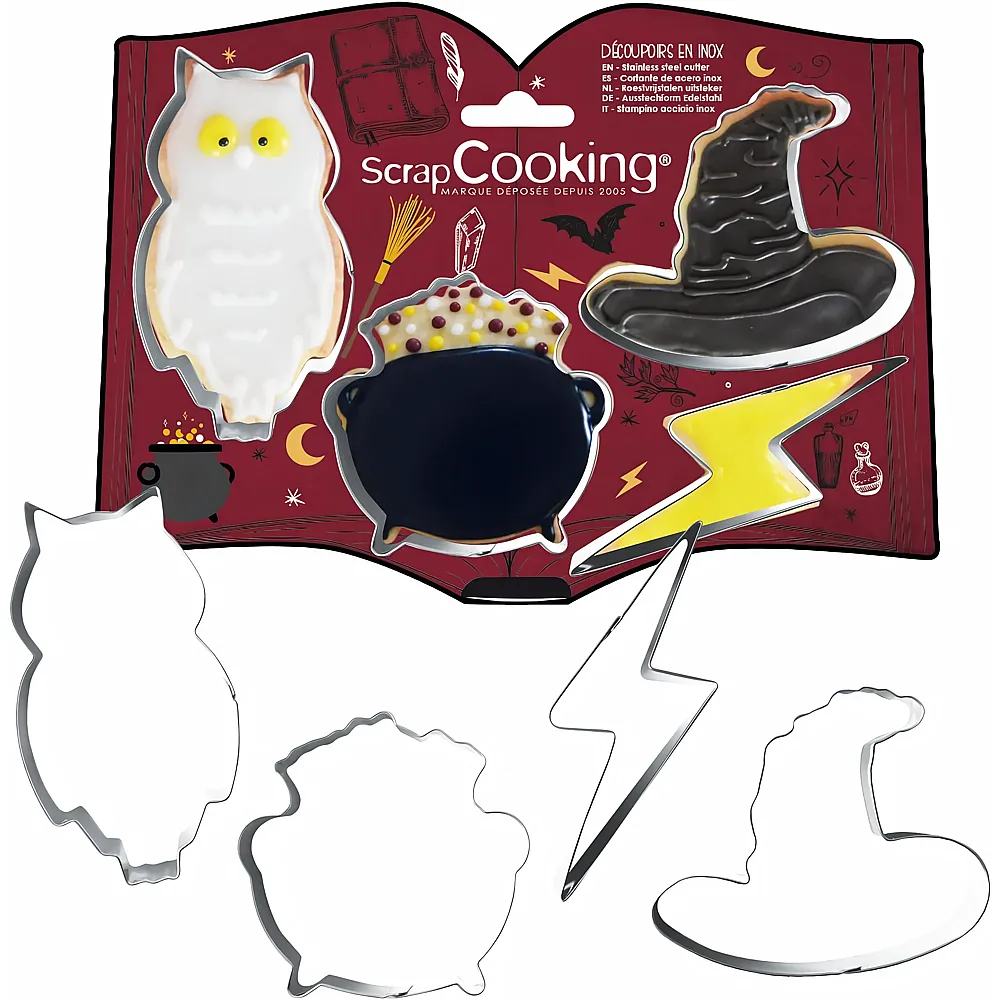 ScrapCooking Keksausstecher Zauberer - 4 Teile