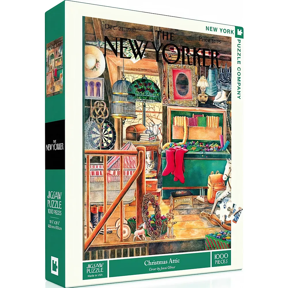New York Puzzle Company The New Yorker - Christmas Attic 1000Teile