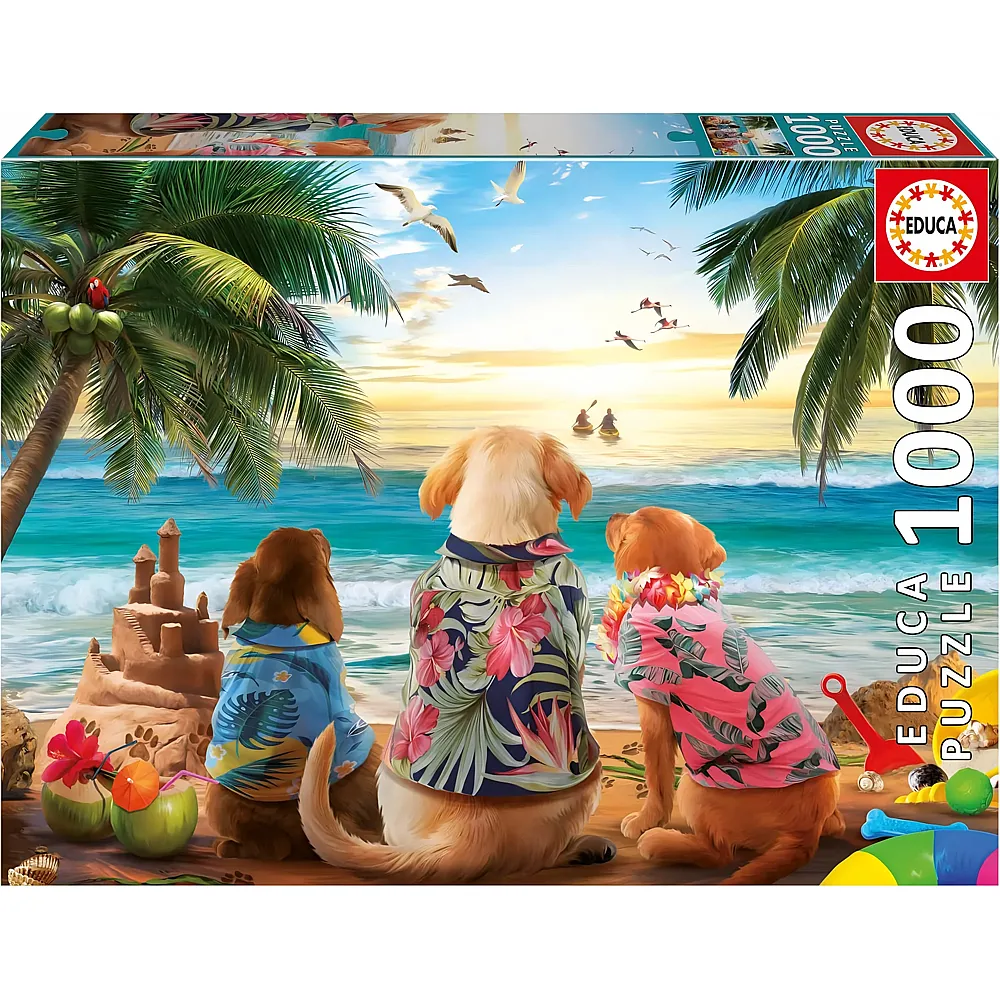 Educa Puzzle Dogs on the beach - 1000 Teile