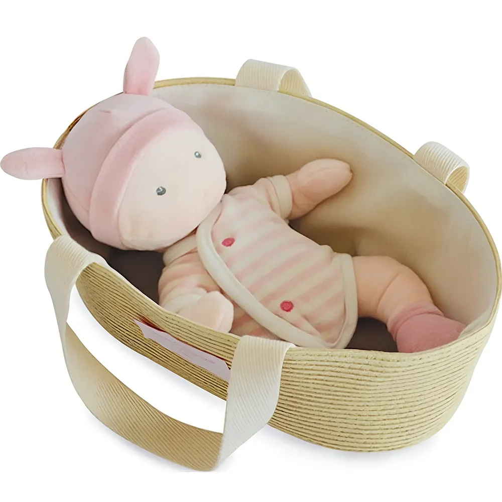 Doudou et Compagnie Baby & Tragetasche weiss, rose