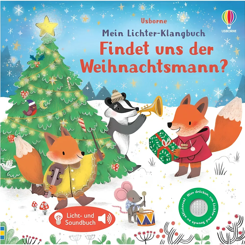Usborne Mein Lichter-Klangbuch: Findet uns der Weihnachtsmann