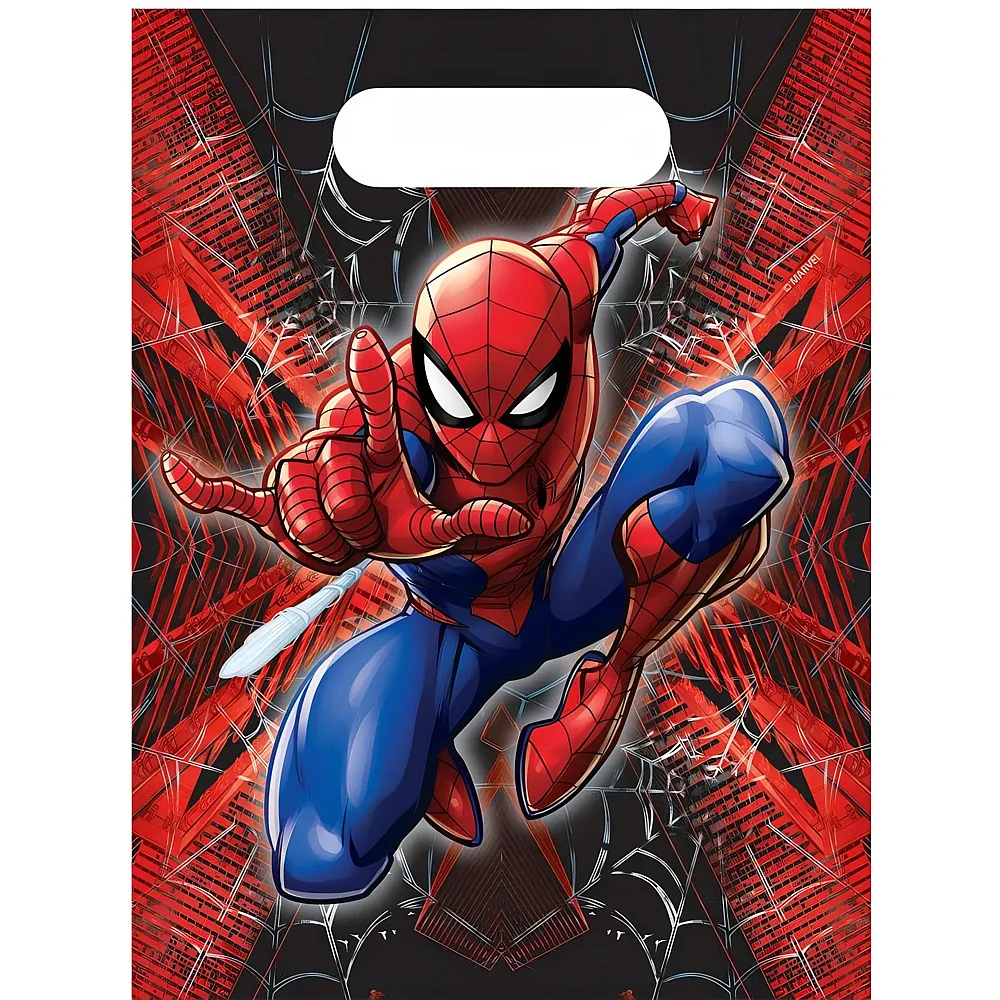 meinspielzeug - Procos Spiderman Partybeutel - 6 Teile | Partydeko