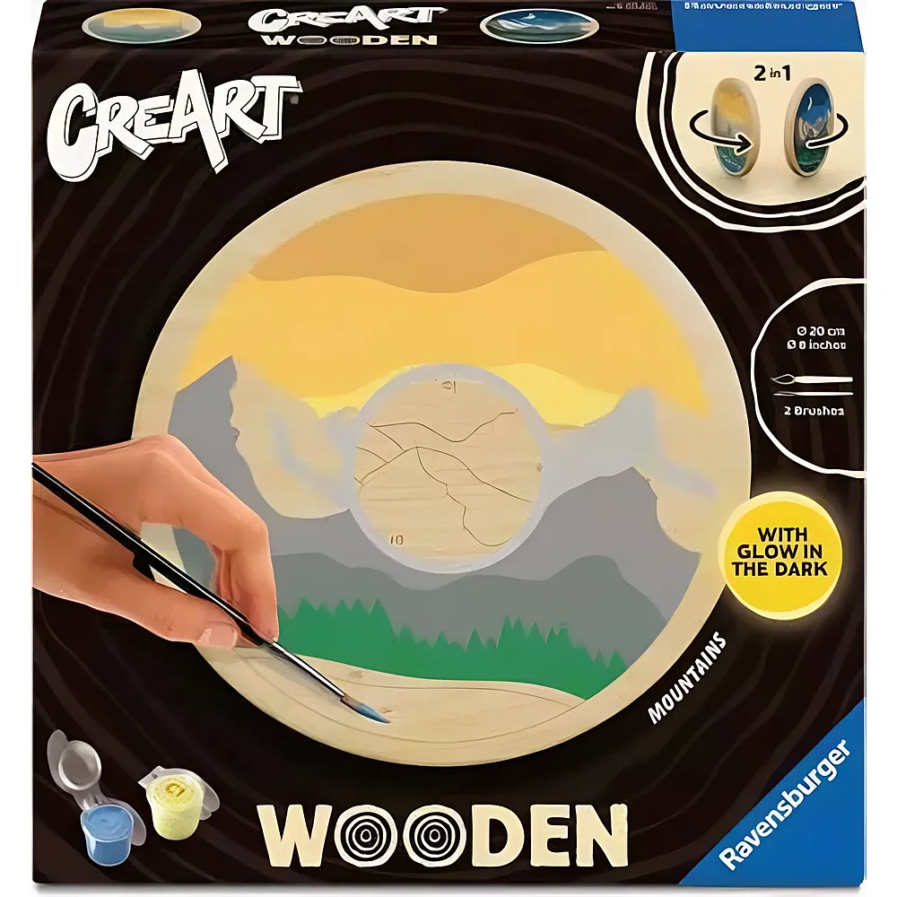 Ravensburger Malen nach Zahlen CreArt Wooden Berge -  20 cm