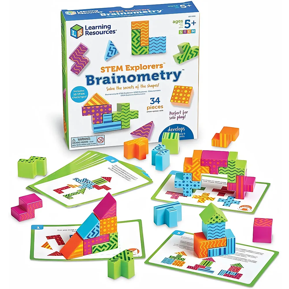Learning Resources STEM Explorers Brainometry, ab 5 Jahren, Logikspiel f�r Kinder, f�rdert r�umliches Denken & Mint-Kompetenzen