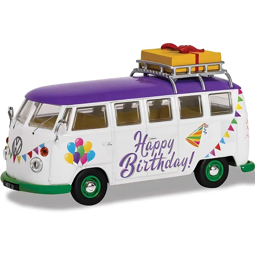 Corgi Volkswagen Campervan Happy Birthday - 6.6  x15.2 x 7.7 cm