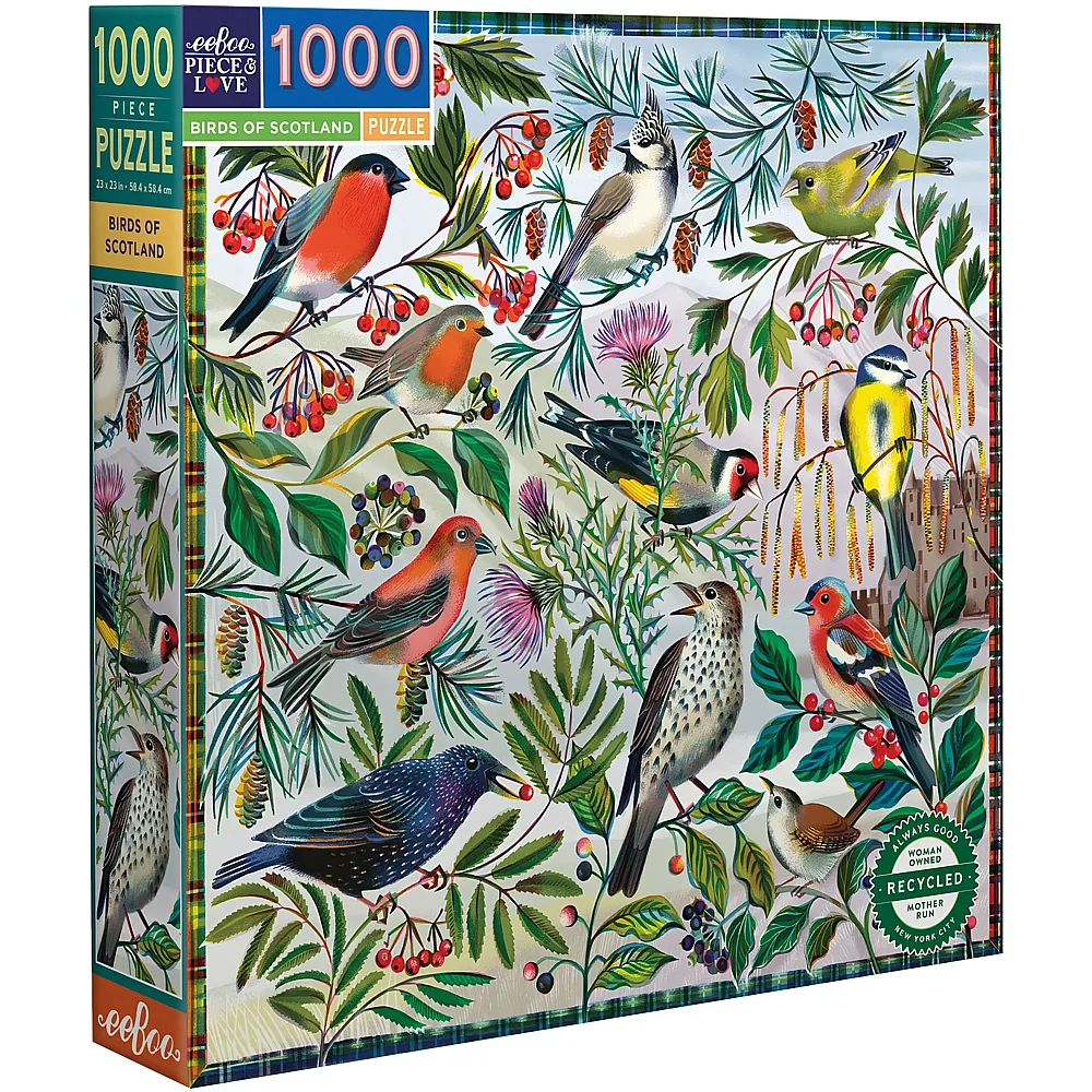 eeBoo Puzzle Birds of Scotland 1000Teile
