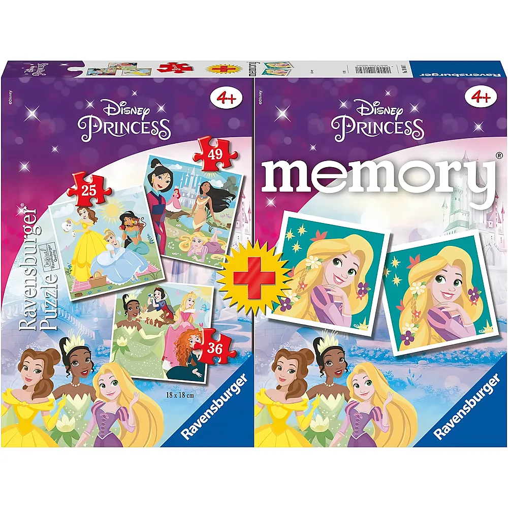 Ravensburger Puzzles + Memory - Disney Princess 25Teile