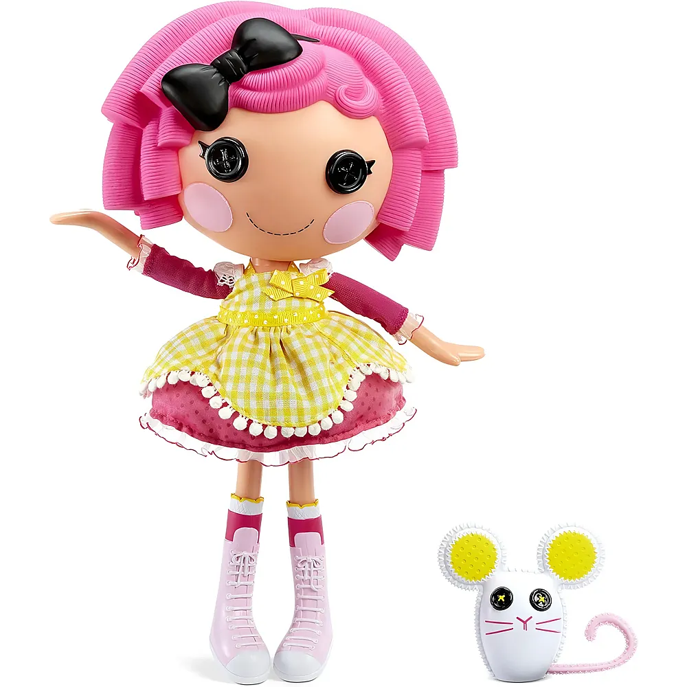 Lalaloopsy Puppe Crumbs Sugar Cookie mit Haustier Mouse- 33 cm B�ckerin Puppe mit Rosa & Gelbem Outfit & Schuhen, im