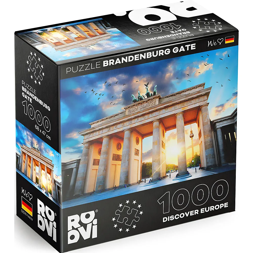 Roovi Puzzle Discover Europe Brandenburger Tor, Berlin, Deutschland 1000Teile