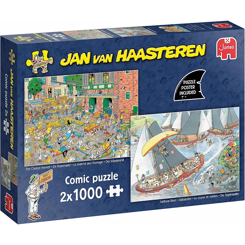 Jumbo Puzzle Jan van Haasteren 2in1 Der K�semarkt & Skutsjesilen 1000Teile