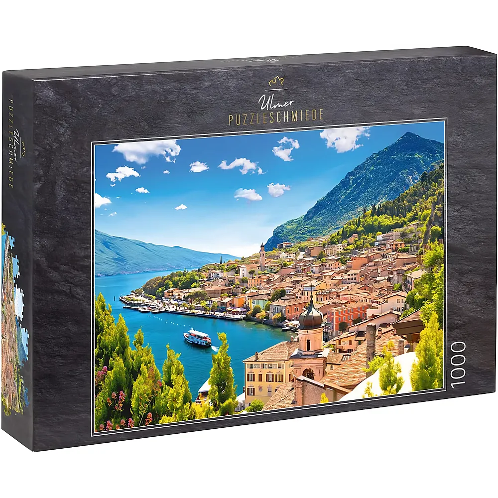 Ulmer Puzzleschmiede Gardasee  die malerische Ansicht auf Limone sul Garda, Lombardei, Nord-Italien - 1000 Teile