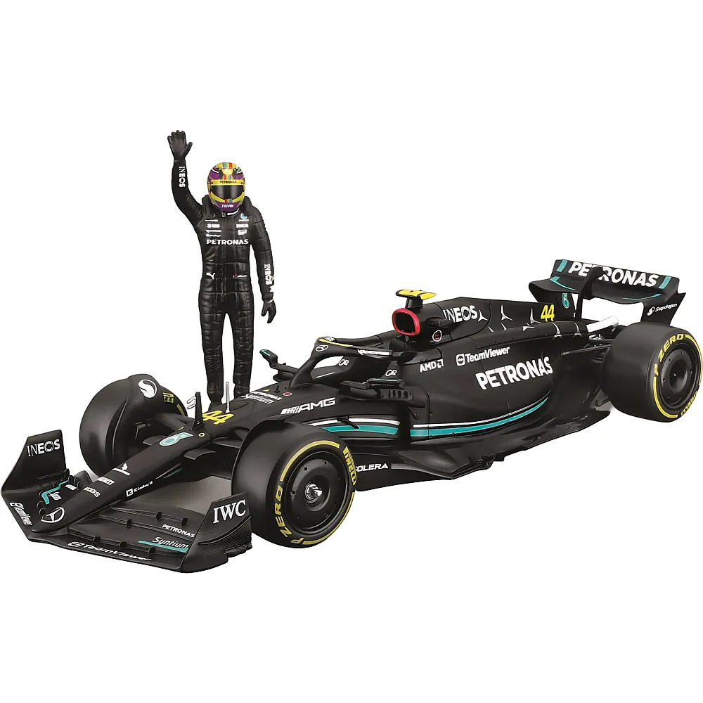 Bburago 1:24 Mercedes-AMG F1 W14 E Performance 2023 mit Figur