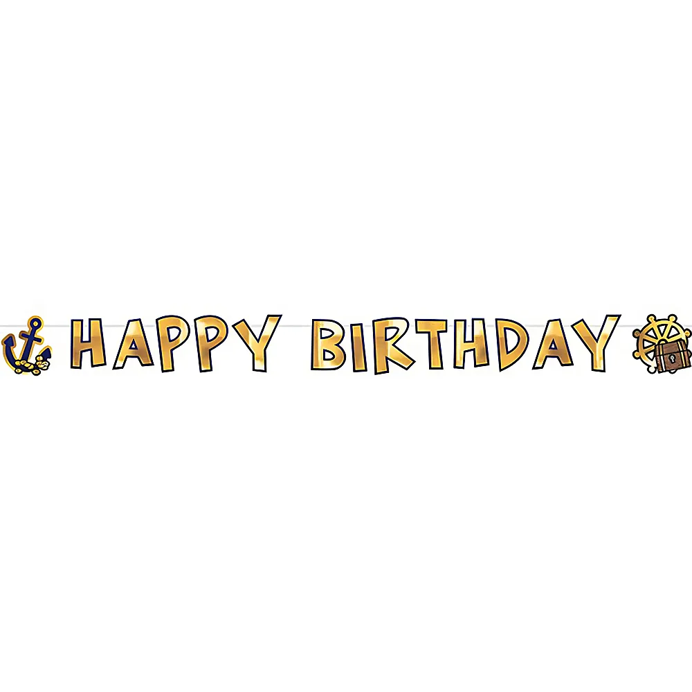 Amscan Partykette Happy Birthday Piraten | Kindergeburtstag