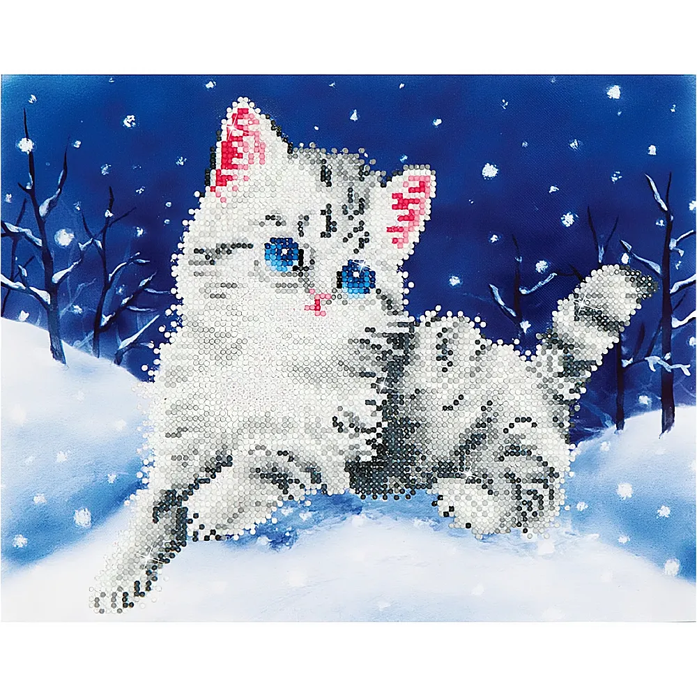 Diamond Dotz Katze im Schnee