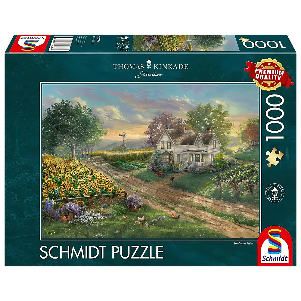 Schmidt Puzzle Thomas Kinkade Sonnenblumenfelder 1000Teile