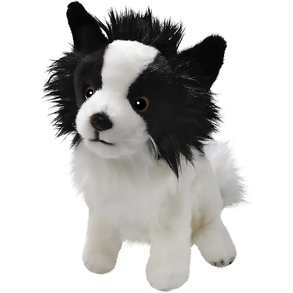 Carl Dick Chihuahua sitzend Schwarz/Weiss - 20 cm - Hunde Pl�sch