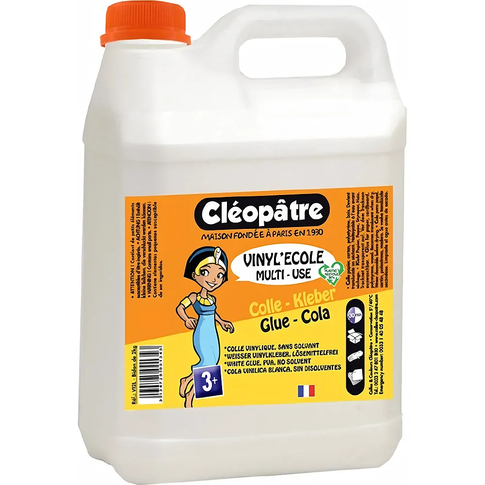 Cleopatre Vinyl'ecole � Weisser Kinder-bastelkleber 2kg