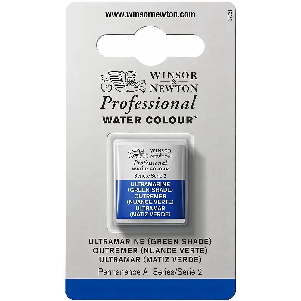 Winsor & Newton Professional Water Colour Aquarellfarbe Ultramarin Gr�nton - 1/2 Napf