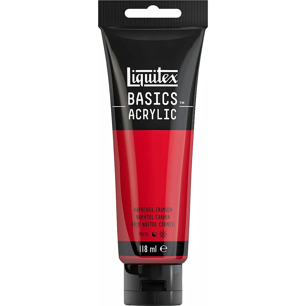Liquitex Lqx Basics Acrylfarbe 118ml Tube Naphtholrot Karmin - Suche