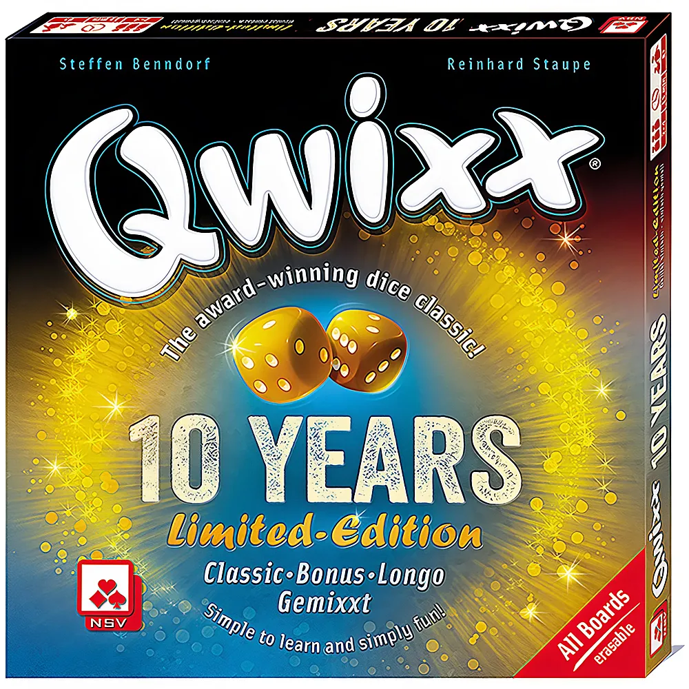 NSV Spiele Qwixx 10 Jahre Edition