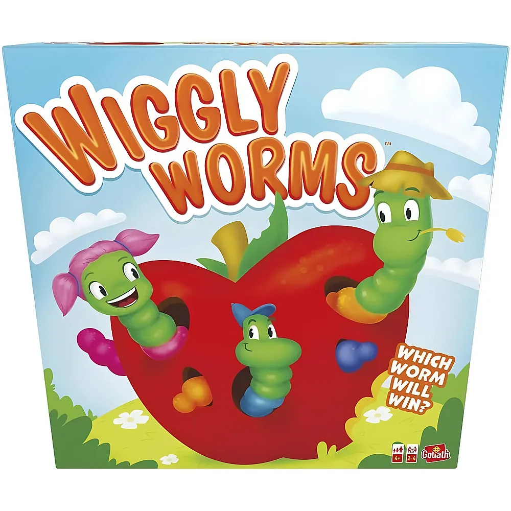 Goliath Wiggly Worms, Brettspiel f�r Kinder ab 4 Jahren, Gesellschaftsspiele f�r 2 bis 4 Spieler, Geschenk f�r Junge und