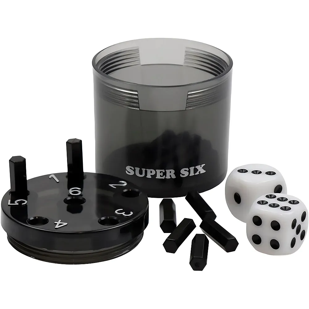 BestSaller SUPER SIX Travel aus ABS - Schwarz, 5cm+  5cm, Reisespiel