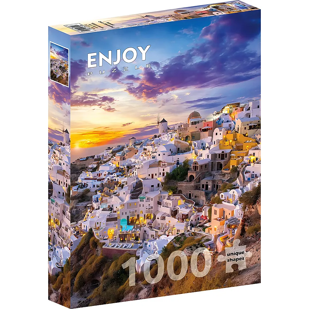 Enjoy Puzzle Sonnenuntergang �ber Santorini - 1000 Teile