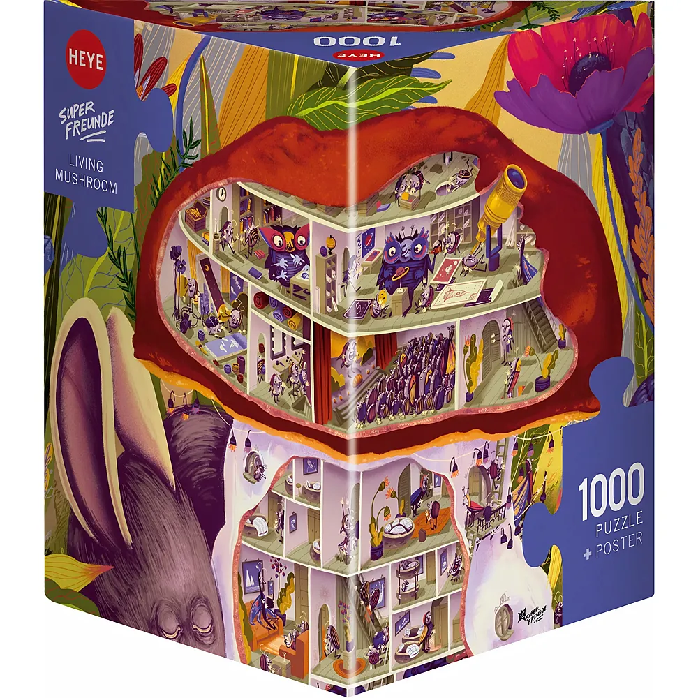 Heye Puzzle Triangular Living Mushroom - 1000 Teile