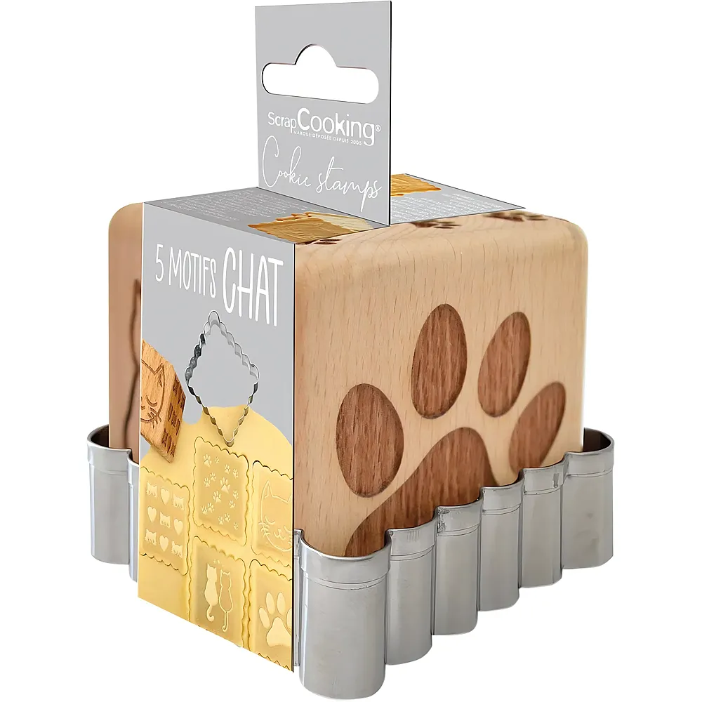 ScrapCooking Ausstecher mit W�rfelstempel Katze