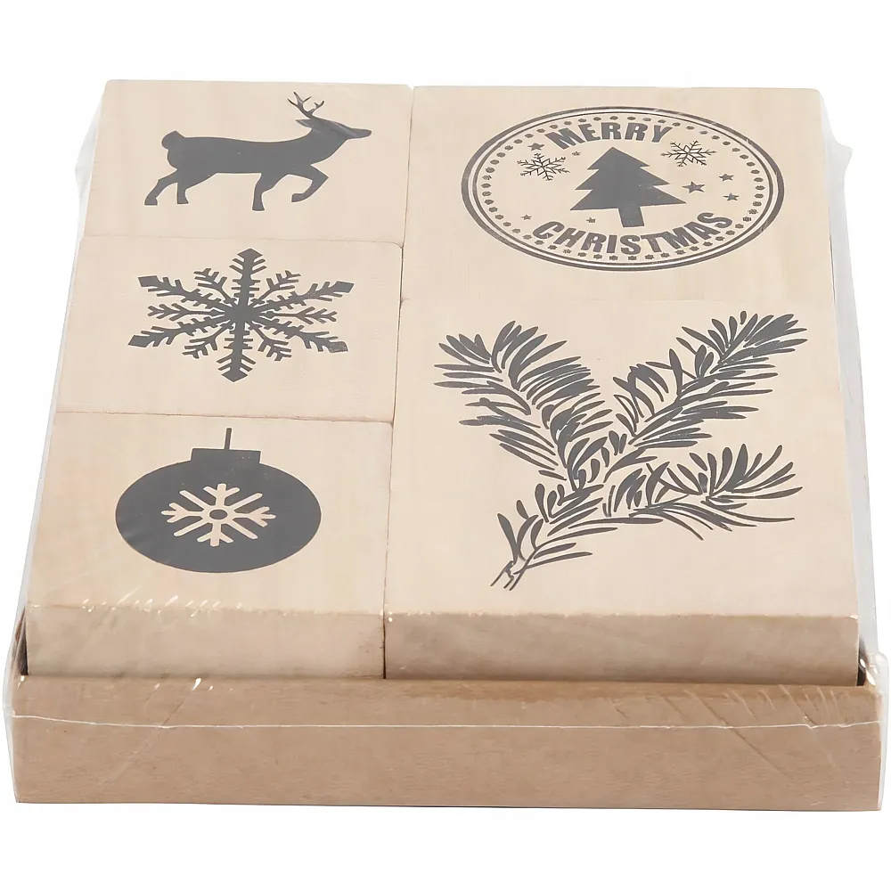 Creativ Company Holzstempelset Weihnachten, 5dlg.