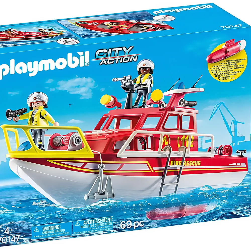 PLAYMOBIL City Action Feuerlschboot 70147