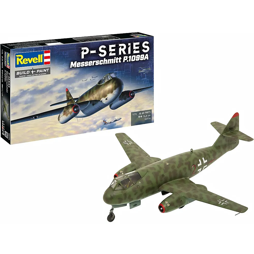 Revell Modellbausatz - Messerschmitt P.1099A 1:72 - 60dlg. - Brands