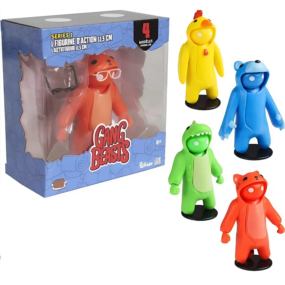 Lansay Gang Beasts - 1 Fig. D'action 11.5cm Modeles Assortis