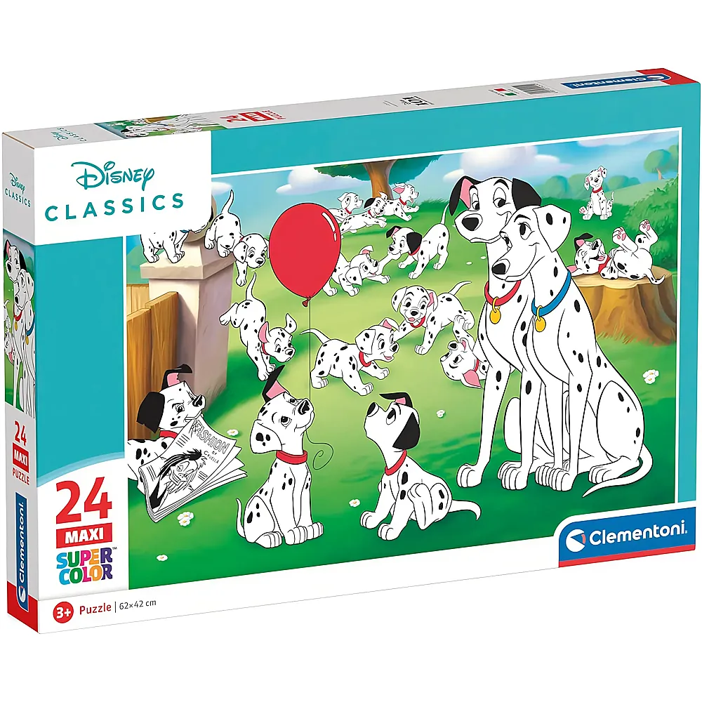 Clementoni Puzzle Supercolor Maxi 101 Dalmatiner 24Teile