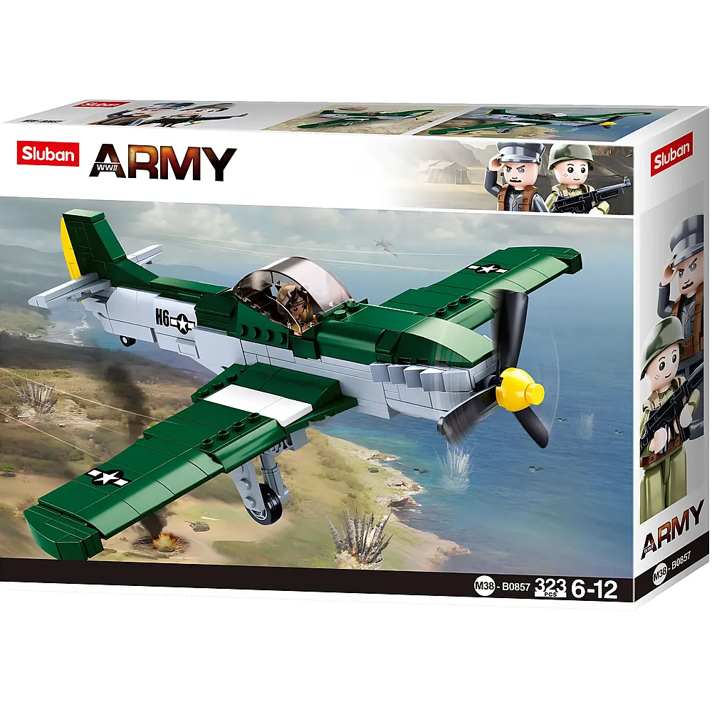 Sluban Army WWII  Alliiertes Kampfflugzeug - 323 Teile